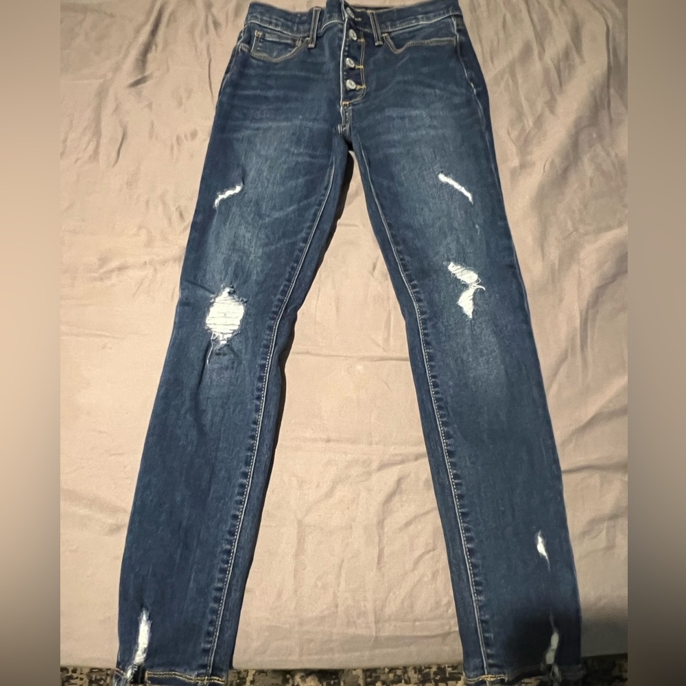 Old Navy Girls High Rise Rockstar Super Skinny Jeggings Sz 10